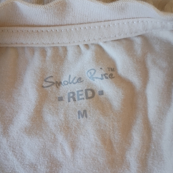 Smoke Rise RED Graphic Short Sleeve Tee - Cream - Picture 6 of 7